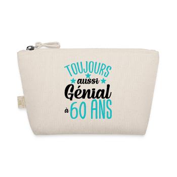 Je n'ai pas 60 ans cadeau humour anniversaire - Trousse biologique - nature - Devant