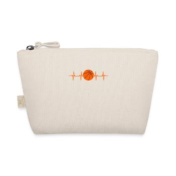 BBall Heartbeat Design Basketballspieler Sport - Bio-Täschchen - Natur - Vorne