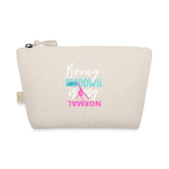 Funny Girls Upside Down is my Normal Gymnastics - Organic Pouch - nature - Front