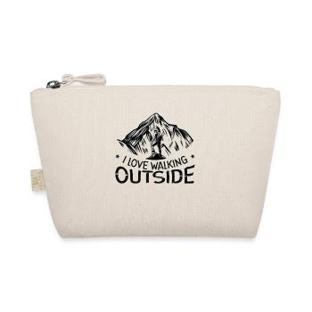 I Love Walking Outside Outdoor Mountain Hiking - Organic Pouch - nature - Front