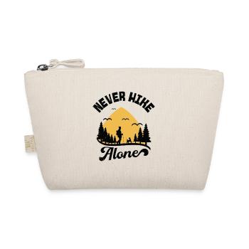 Never Hike Alone Berge Hund Wandern Wanderer - Bio-Täschchen - Natur - Vorne