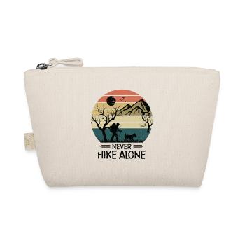 Never Hike Alone Berge Hund Wandern Wanderer - Bio-Täschchen - Natur - Vorne