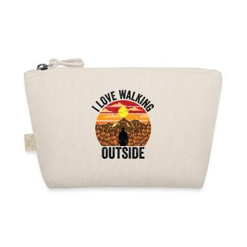 I Love Walking Outside Outdoor Mountain Hiking - Organic Pouch - nature - Front