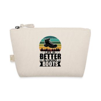 Life Is Better In Hiking Boots Outdoor Mountains - Organic Pouch - nature - Front