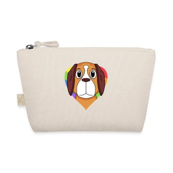 Cœur arc-en-ciel de chien St. Bernard - Trousse biologique - nature - Devant