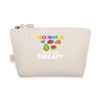 Rock Painting Better Than Therapy - Organic Pouch - nature - Front