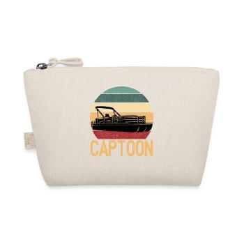 Captoon Vintage Cool Lake Boating Summer Boat - Organic Pouch - nature - Front