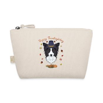 Joyeux Thanksgiving I Dog Lover I Border Collie - Trousse biologique - nature - Devant