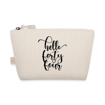 Hello Forty Four Cute 44 Years Old Birthday - Organic Pouch - nature - Front