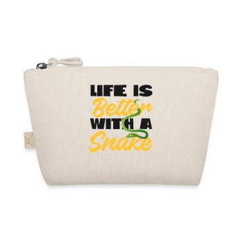 Snake Serpent Life Is Better With - Organic Pouch - nature - Front
