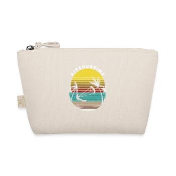 Funny Kitesurfing Kiteboarding Kiteboarder - Organic Pouch - nature - Front