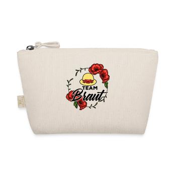 Team Braut Hochzeitsnacht Damenhut Rosenkranz Crew - Bio-Täschchen - Natur - Vorne