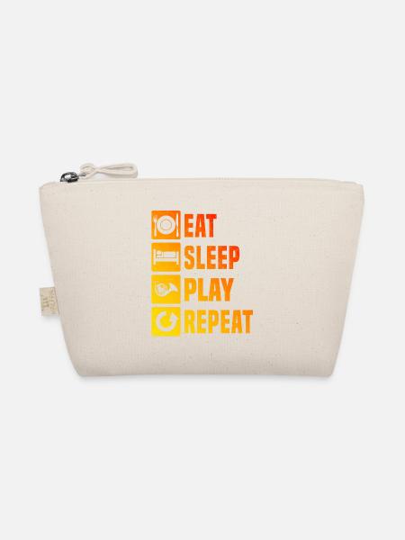 French horn horn players ladies French horn players men - Organic Pouch - nature - Front