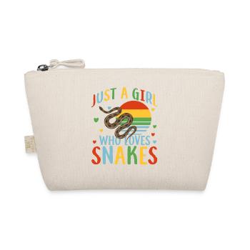 Snake Serpent Retro Just A Girl - Organic Pouch - nature - Front