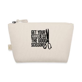 Get Your Hands Off The Good Scissors Crocheting Wo - Bio-Täschchen - Natur - Vorne