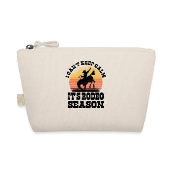 Rodeo Western Cowboy Wild West Retro Horse - Organic Pouch - nature - Front