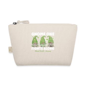 Gnome One Fights Alone Mental Health - Organic Pouch - nature - Front