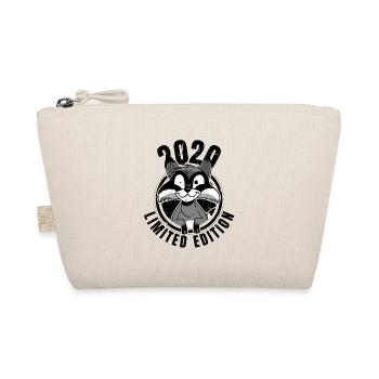 Limited Edition 2020 Verrückter Waschbär Raccoon - Bio-Täschchen - Natur - Vorne