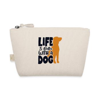 Life is Better with a Dog Dog Daddy Dog Mom - Organic Pouch - nature - Front