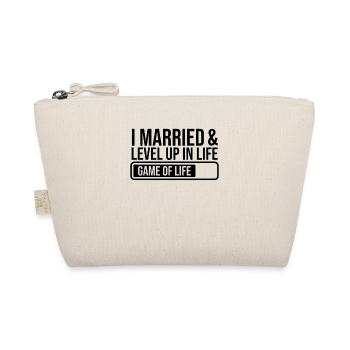 I Got Married & Level Up in Life Game Bucks - Organic Pouch - nature - Front
