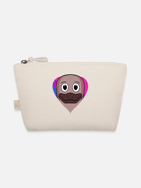Bisexual Platypus Gift - Organic Pouch - nature - Front