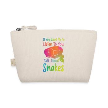 Snake Serpent Watercolor If You - Bio-Täschchen - Natur - Vorne