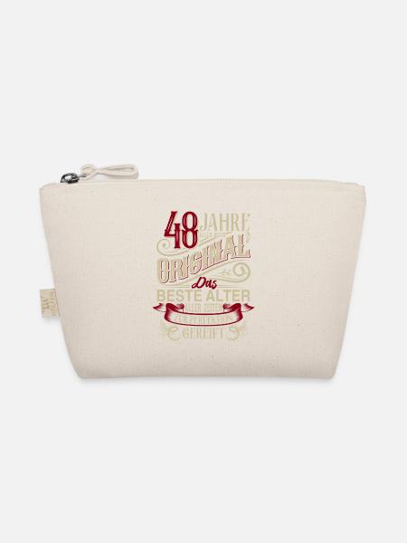 48. Geburtstag Vintage Retro - Bio-Täschchen - Natur