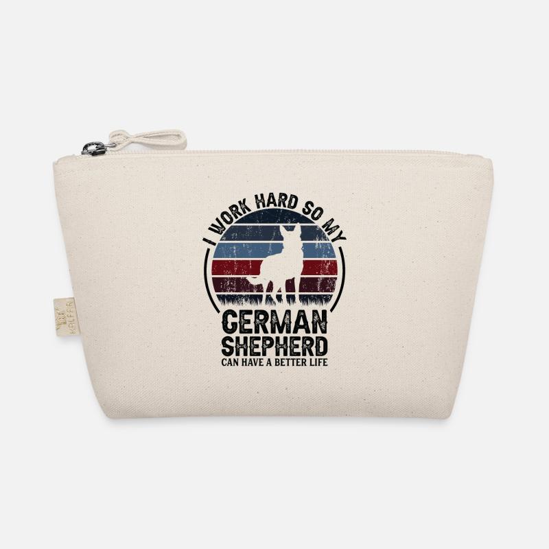 Travailler dur - Retro German Shepherd Trousse biologique