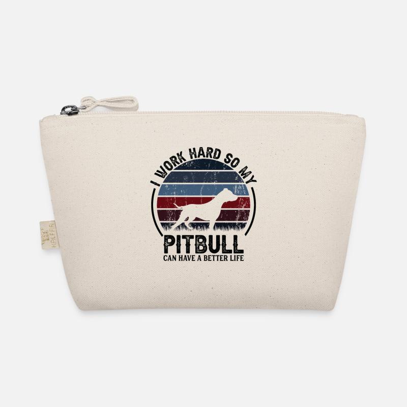 Arbeiten Hart - Retro Pitbull Bio-Täschchen