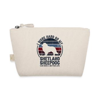 Travaillez dur - Retro Shetland Sheepdog - Trousse biologique - nature - Devant
