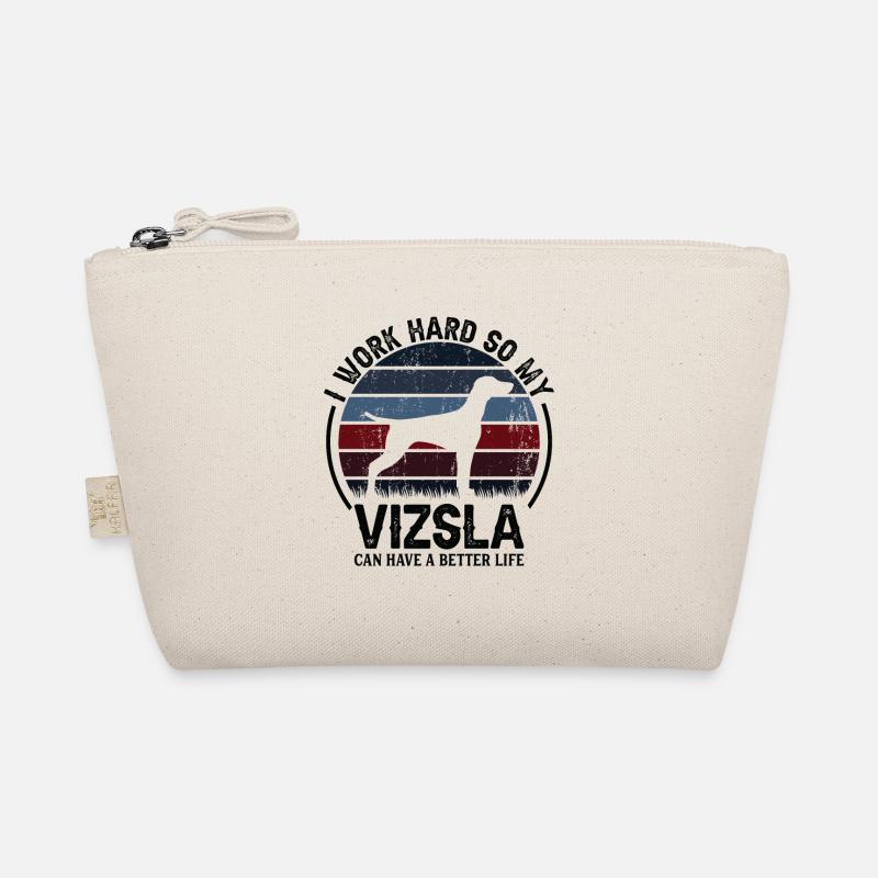 Work Hard - Retro Vizsla Organic Pouch