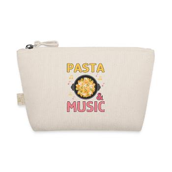Pasta and Music Notes Italian Food Chef Spaghetti - Organic Pouch - nature - Front