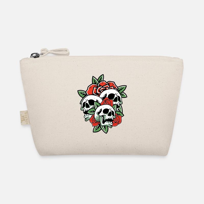 Skull Flower Death Grave Esthétique Dark Pattern Trousse biologique