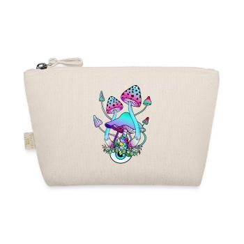 Magic Mushrooms Psychedelic Mushroom Eyes Art - Organic Pouch - nature - Front