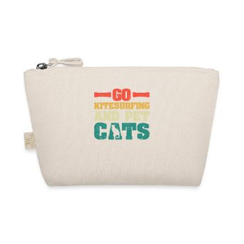 Go Kitesurfing Pet Cats Kitesurfer Cat - Organic Pouch - nature - Front