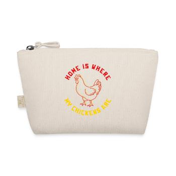Home Is Where My Chicken Are - Bio-Täschchen - Natur - Vorne