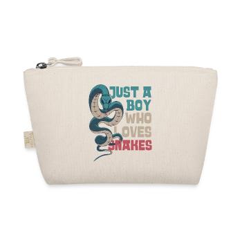 Snake Serpent Just A Boy Who Loves - Organic Pouch - nature - Front