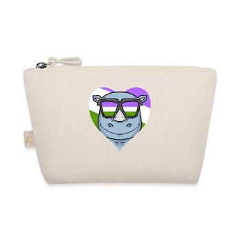 Rhinocéros Genderqueer - Trousse biologique - nature - Devant
