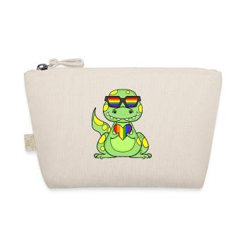 LGBT Animal Dinosaur Rainbow Heart - Organic Pouch - nature - Front