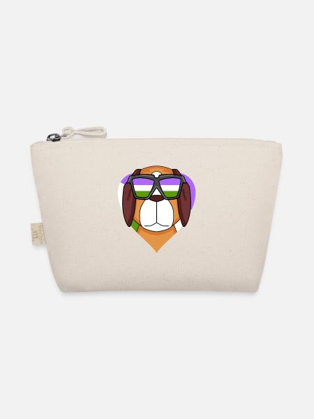 Genderqueer Lgbt Dog St. Bernard - Organic Pouch - nature - Front