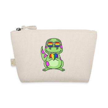 LGBT Animal Dinosaur Rainbow Heart - Organic Pouch - nature - Front