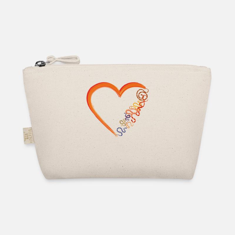 Snake Serpent Heart Organic Pouch