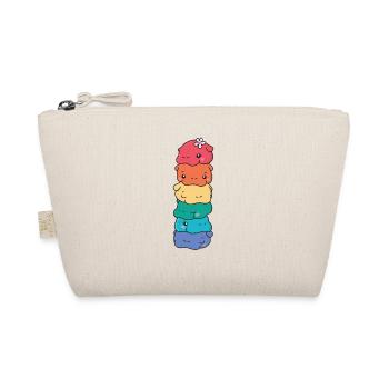 Rainbow Flag Gay Pride LGBTQ Hippo süßer Hippo - Bio-Täschchen - Natur - Vorne