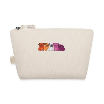 Lesbian Flag Pug Pride LGBTQ cute dogs - Organic Pouch - nature - Front