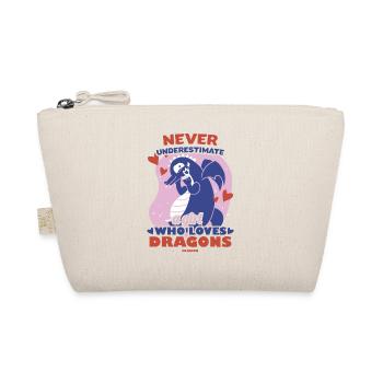Never Underestimate A Girl Who Loves Dragons - Bio-Täschchen - Natur - Vorne