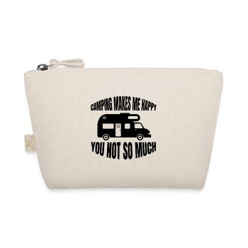 Camping Gift Motorhome Camp Camping Caravan - Organic Pouch - nature - Front