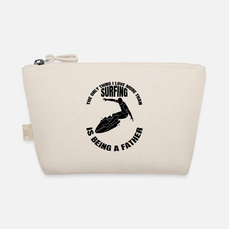 Surfer Father Surfboard Dad Surf Instructor Organic Pouch