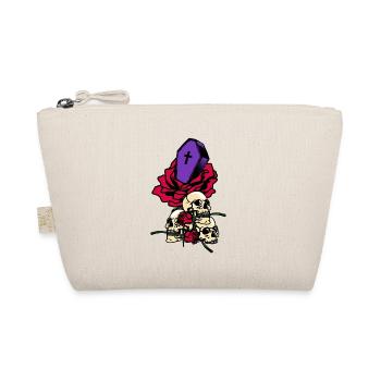 Gothic Skull Roses Death Grave Aesthetic Dark - Organic Pouch - nature - Front