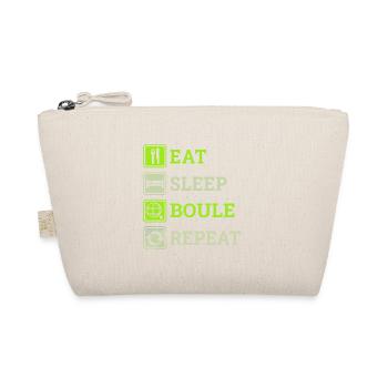 Eat Sleep Boule Repeat Lustige Boccia Sprüche - Bio-Täschchen - Natur - Vorne