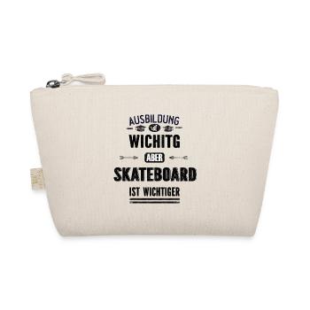 Lustiges Geschenk Design Skateboard Sport - Bio-Täschchen - Natur - Vorne